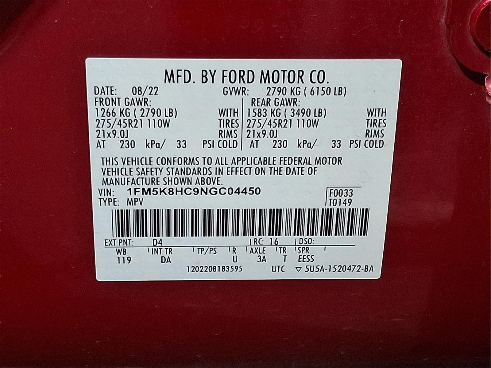 2022 Ford Explorer Platinum