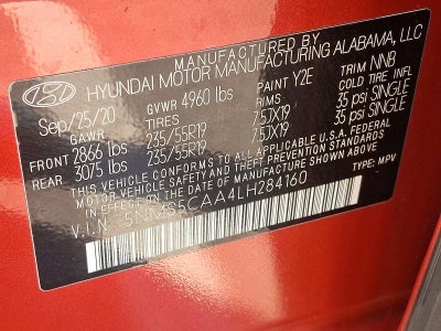 2020 Hyundai SANTA FE Limited