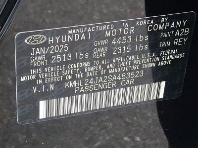 2025 Hyundai SONATA SE