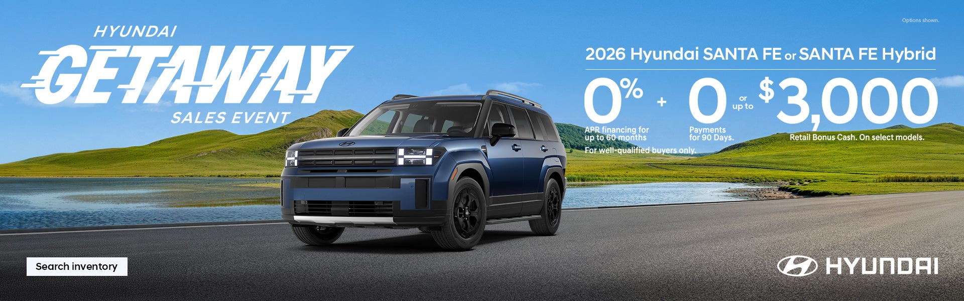 2026 Hyundai Santa Fe, Santa Fe Hybrid APR or Bonus Cash Offer