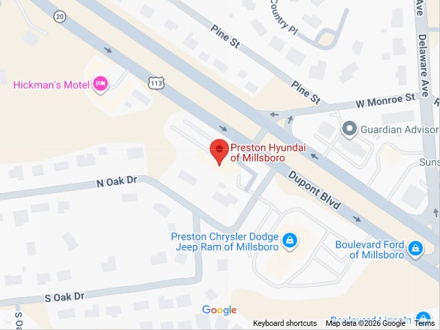 Preston Hyundai of Millsboro in Millsboro DE map